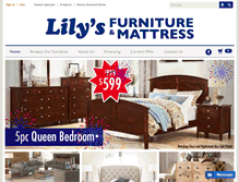 Tablet Screenshot of lilysfurnitureandmattress.com